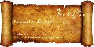Kaszala Ákos névjegykártya